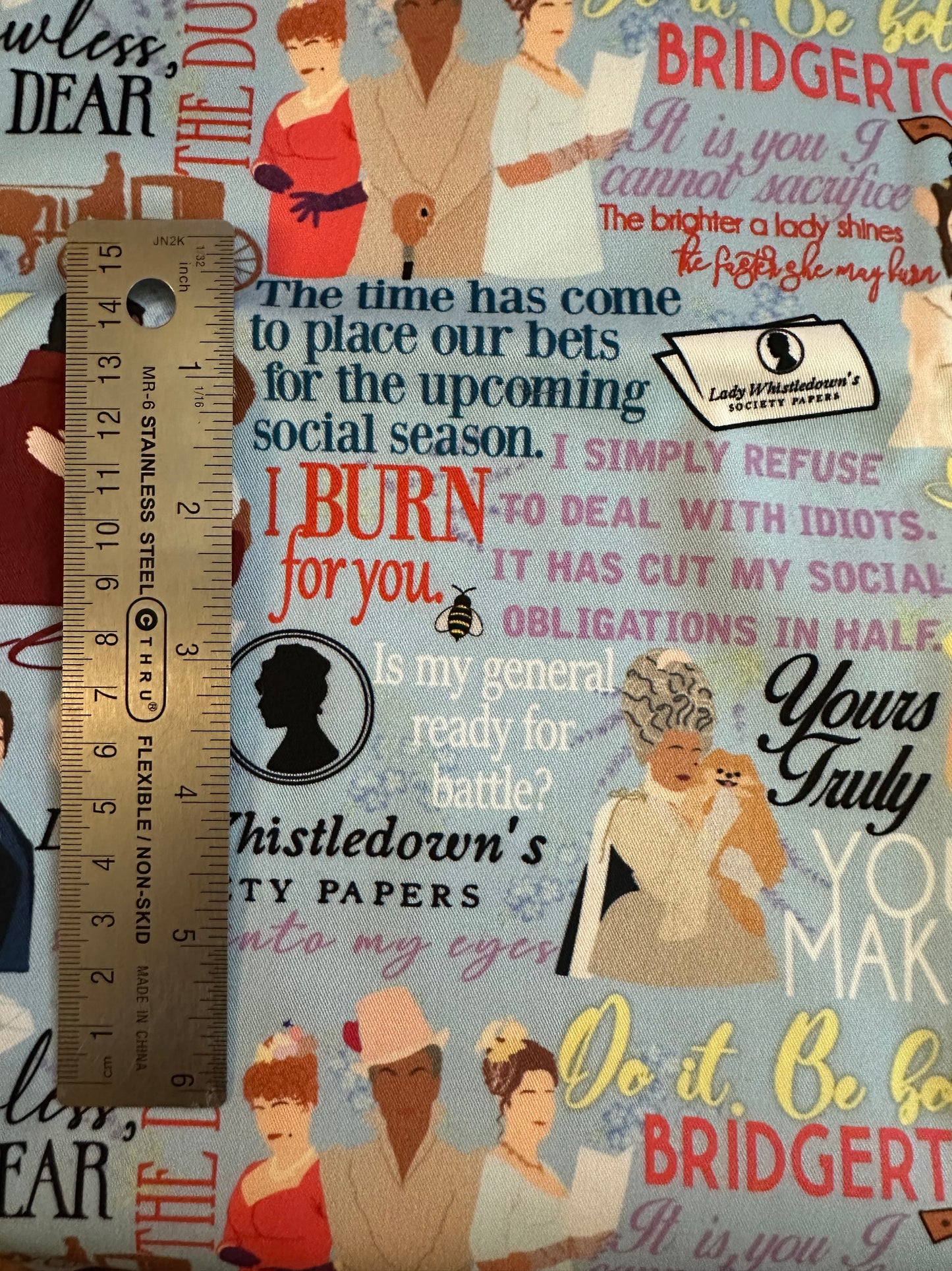 Romance Net-flix quotes COTTON FABRIC
