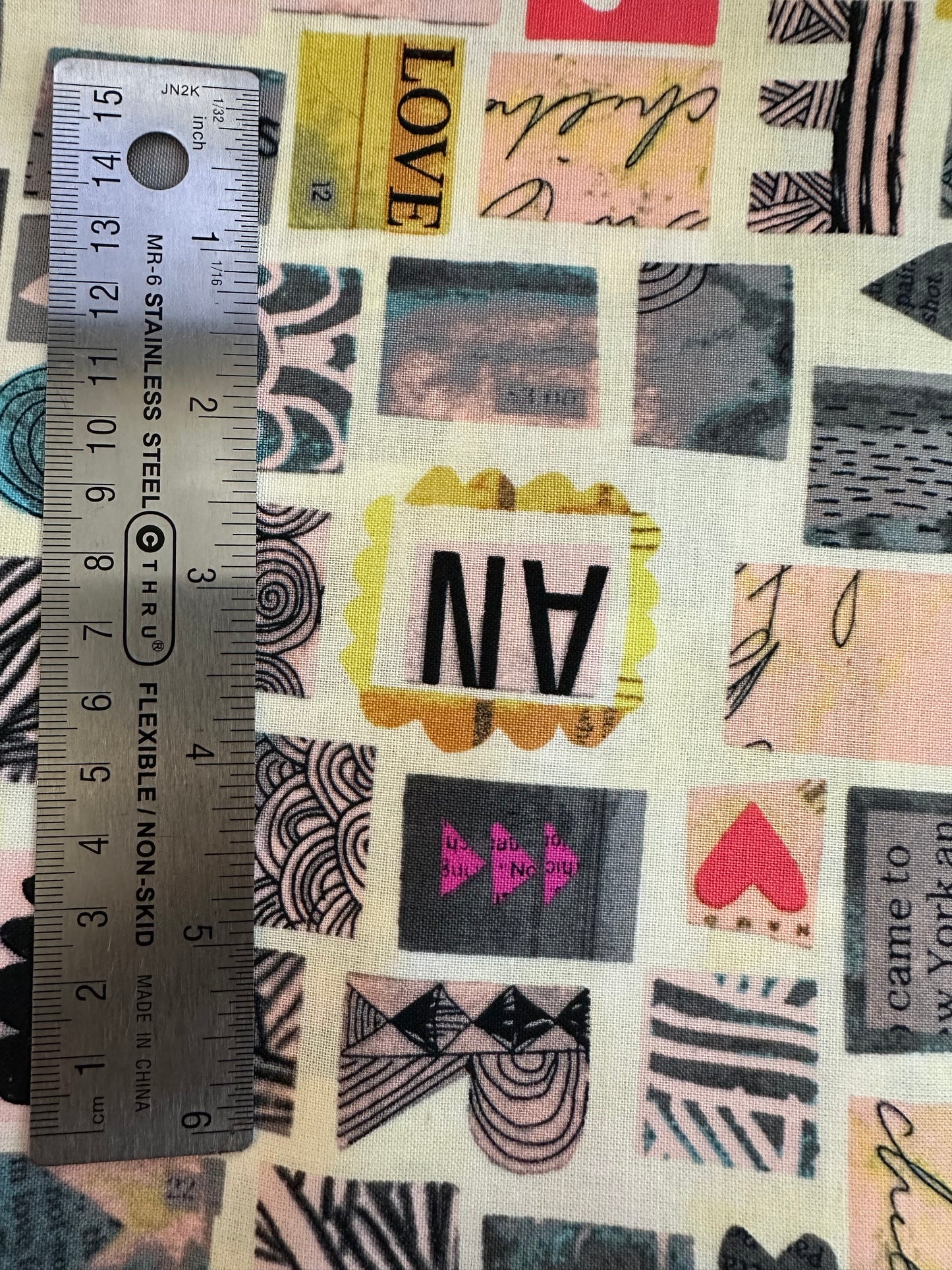 Wish Stamps by Carrie Bloomston COTTON FABRIC