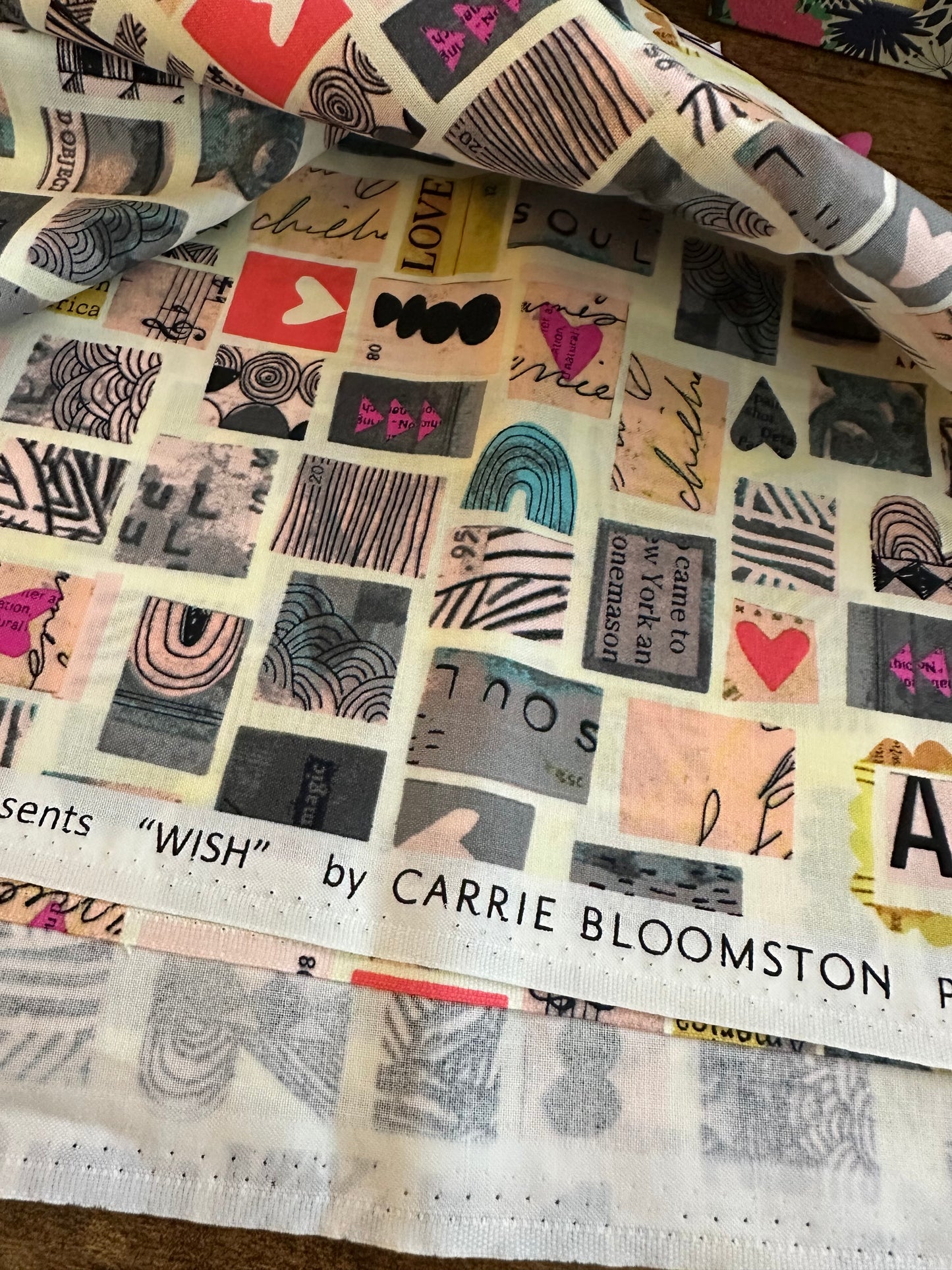 Wish Stamps by Carrie Bloomston COTTON FABRIC
