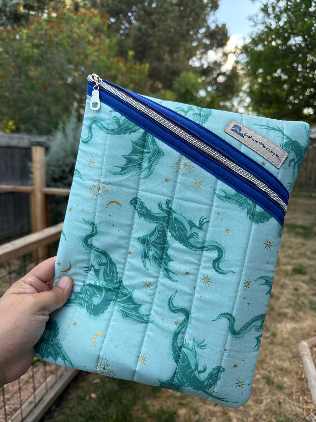 Booksleeve - Light Blue Dragons
