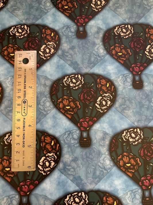 Floral Hot Air Balloon vinyl UNUSED